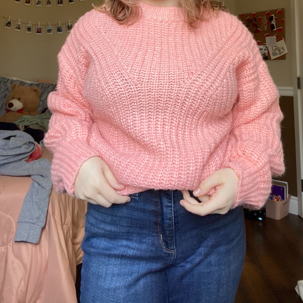 Peachy Pink Knitted Sweater